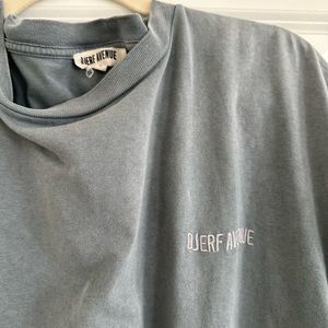 Djerf Avenue Washed Grey Oversized T Shirt